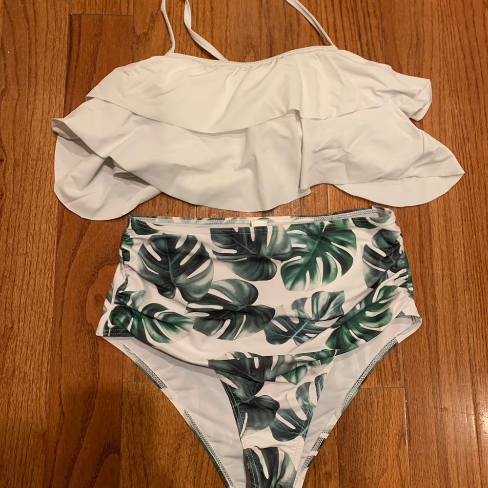 High waisted bathing suit